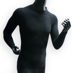 Bluza z długim rękawem termoaktywna trudnopalna z napisem STRAŻ GA WORK kolor Czarny