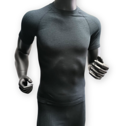 Koszulka z krótkim rękawem termoaktywna trudnopalna T-SHIRT z napisem STRAŻ GA WORK kolor Czarny