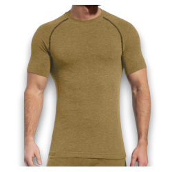 Koszulka bielizna z krótkim rękawem termoaktywna trudnopalna T-SHIRT z napisem STRAŻ GA WORK kolor Piaskowy