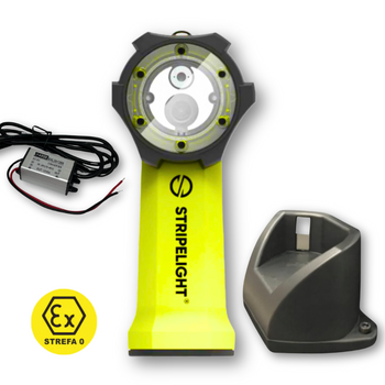 Zestaw Stripelight FRT-EXX [Atex 0] z modułem laserowym, podstawą indukcyjną i zasilaczem samochodowym 12V-40V