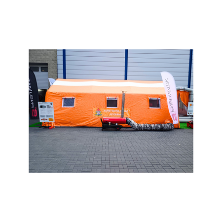 Namiot pneumatyczny dowódczo-sztabowy DS37 - pasy, moskitiera, 6 okien, pompka Bravo 1500 l/min, system WS1 