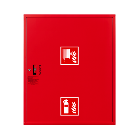 Hydrant wewnętrzny DN25 zawieszany z miejscem na gaśnicę pod zwijadłem uniwersalny FIT