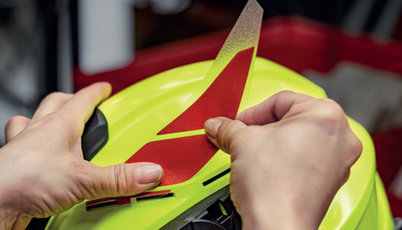 NAKLEJKI NIEBIESKIE ODBLASKOWE DO HEŁMU HEROS H10, TYP 3M SCOTCHLITE 580* [15766701]