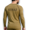 Bluza z długim rękawem bielizna termoaktywna trudnopalna z napisem STRAŻ GA WORK kolor Piaskowy