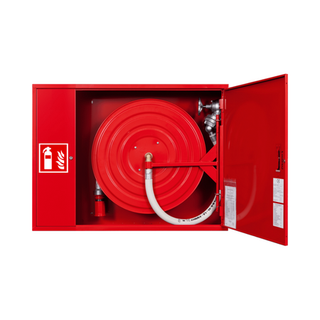 Hydrant wewnętrzny DN33 zawieszany z miejscem na gaśnicę obok zwijadła uniwersalny