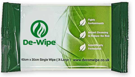 Chusteczka dekontaminacyjna sprzętowa De-Wipe 60x30cm, saszetka 1 szt. [DW16030]