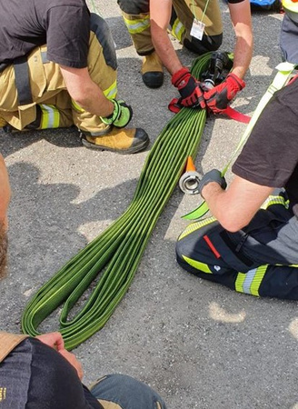 Pasek zaciskowy Courant Strapster do pakietu wężowego - 45 mm Żółty