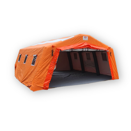 Namiot pneumatyczny dowódczo-sztabowy DS37 - pasy, moskitiera, 6 okien, pompka Bravo 1500 l/min, system WS1 