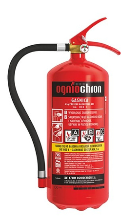 Gaśnica proszkowa 6kg GP-6x ABC/MP/E OGNIOCHRON
