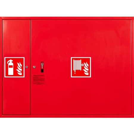 Hydrant wewnętrzny DN25 zawieszany z miejscem na gaśnicę obok zwijadła uniwersalny FIT