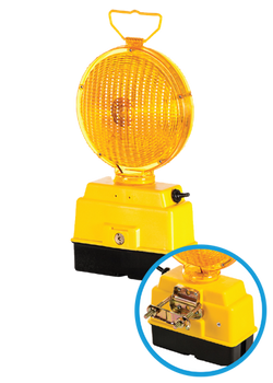 Lampa ostrzegawcza LED, żółta zasilanie 1 x bateria 6V