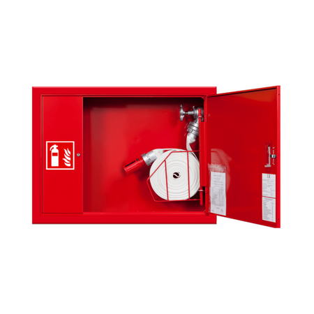 Hydrant wewnętrzny DN52 wnękowy z miejscem na gaśnicę obok kosza uniwersalny