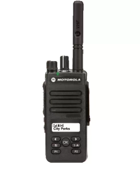 Radiotelefon przenośny Motorola DP2600e VHF z akumulatorem Li-ion 2100 mAh i ładowarką biurkową NNTN8273A