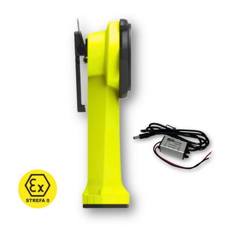 Zestaw Stripelight FRT-EXX [Atex 0] z modułem laserowym, podstawą indukcyjną i zasilaczem samochodowym 12V-40V