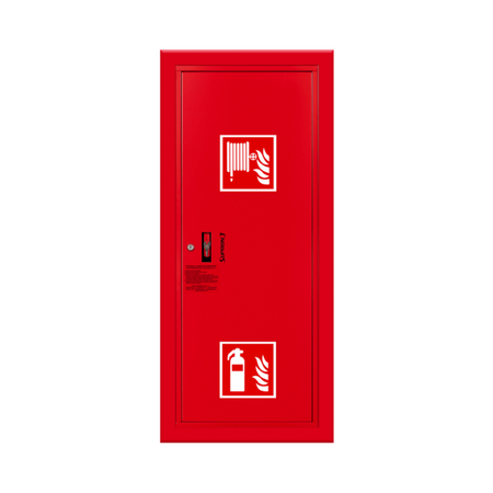 Hydrant wewnętrzny DN33 wnękowy wykonanie boczne z miejscem na gaśnicę