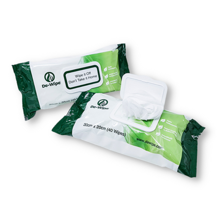 Chusteczki dekontaminacyjne De-Wipe 30x20cm, opakowanie 40 szt. 