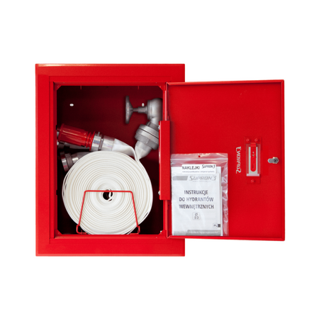 Hydrant wewnętrzny DN52 wnękowy z dodatkowym wężem uniwersalny