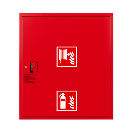 Hydrant wewnętrzny DN52 zawieszany z miejscem na gaśnicę pod zwijadłem uniwersalny