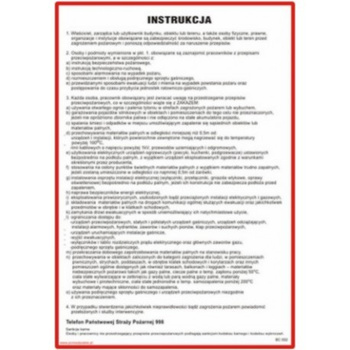 Instrukcja postępowanie na wypadek pożaru