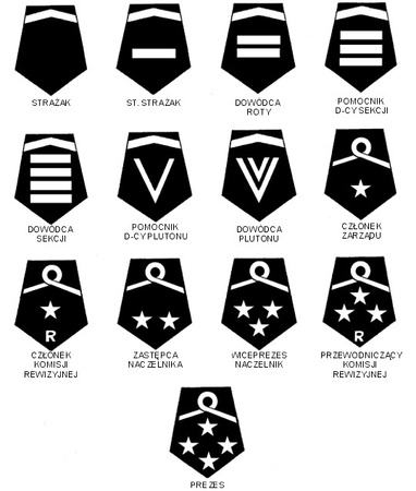 Dystynkcje członków OSP, Zarządu OSP i Komisji Rewizyjnej