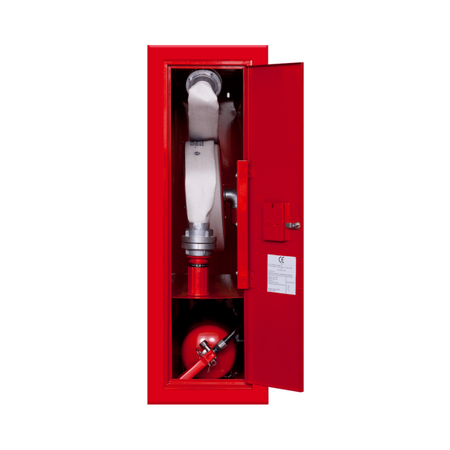 Hydrant wewnętrzny DN52 wnękowy ze zwijadłem z miejscem na gaśnicę wykonanie boczne