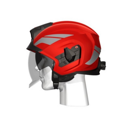 Hełm bojowy HEROS-Titan Rosenbauer (kolor żółty RAL, z przyłbicą, osłoną karku i krawędzi)